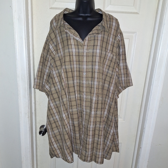 King size plaid button-down 4XL - Picture 1 of 5